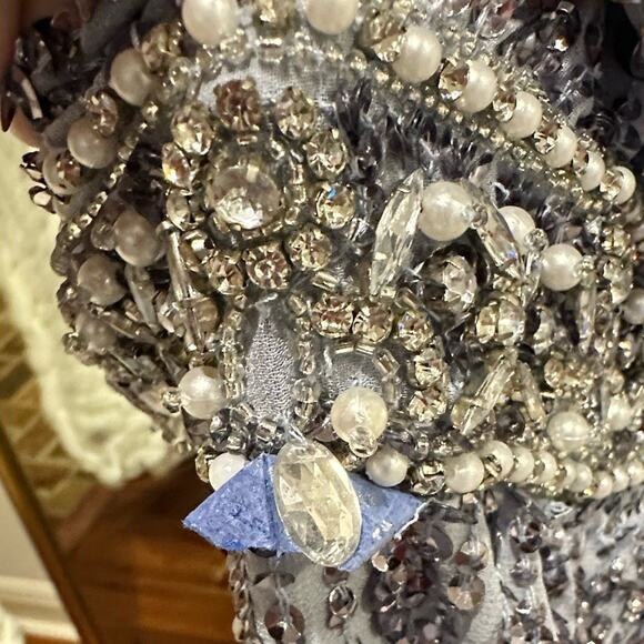 Mac Duggal 10739 - Sleeveless Linear Sequin Cocktail Dress - Picture 6 of 15